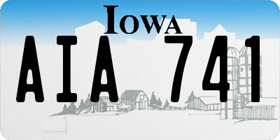 IA license plate AIA741