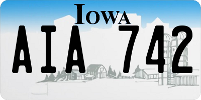 IA license plate AIA742