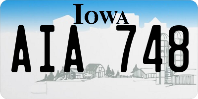 IA license plate AIA748