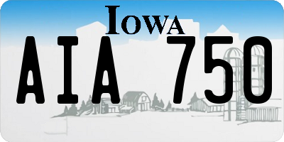 IA license plate AIA750