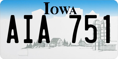 IA license plate AIA751