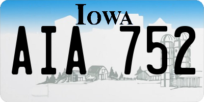 IA license plate AIA752