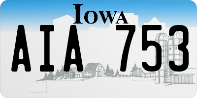 IA license plate AIA753