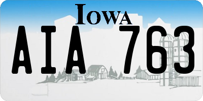 IA license plate AIA763