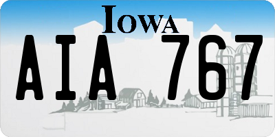 IA license plate AIA767