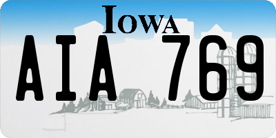 IA license plate AIA769