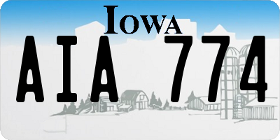 IA license plate AIA774