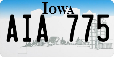 IA license plate AIA775