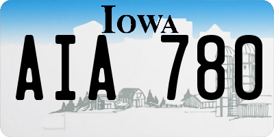 IA license plate AIA780