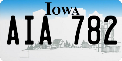 IA license plate AIA782