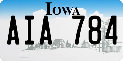 IA license plate AIA784