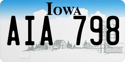 IA license plate AIA798