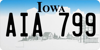 IA license plate AIA799