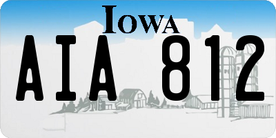 IA license plate AIA812
