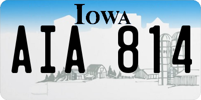 IA license plate AIA814