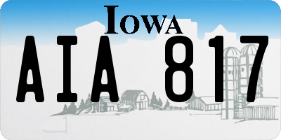 IA license plate AIA817