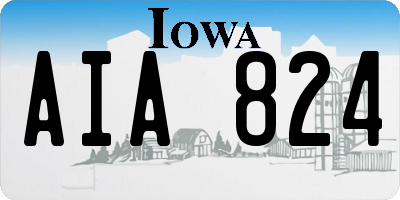 IA license plate AIA824