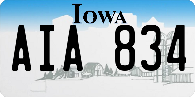 IA license plate AIA834