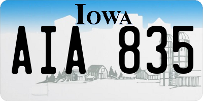 IA license plate AIA835