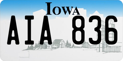 IA license plate AIA836