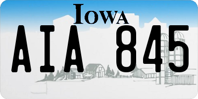 IA license plate AIA845