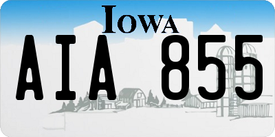 IA license plate AIA855