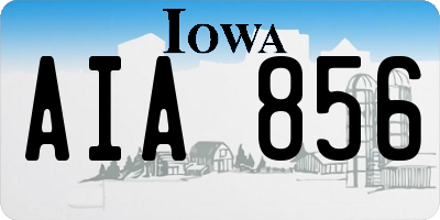 IA license plate AIA856
