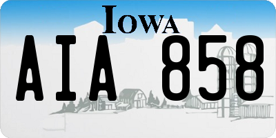 IA license plate AIA858