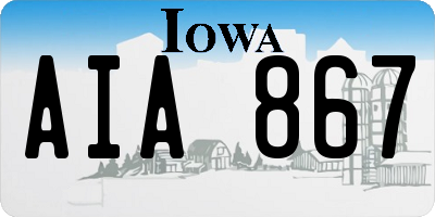 IA license plate AIA867