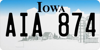 IA license plate AIA874