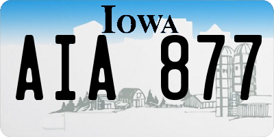 IA license plate AIA877