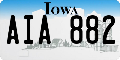 IA license plate AIA882