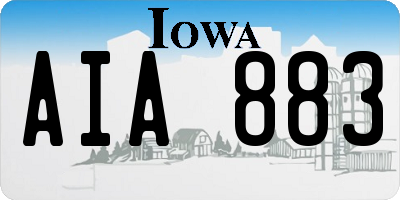 IA license plate AIA883