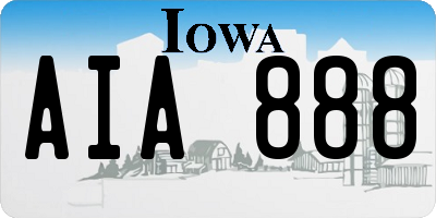 IA license plate AIA888
