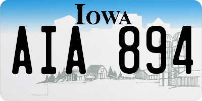 IA license plate AIA894