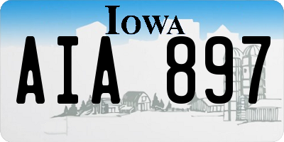 IA license plate AIA897