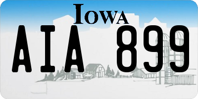 IA license plate AIA899