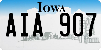 IA license plate AIA907