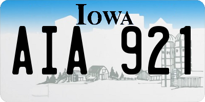 IA license plate AIA921