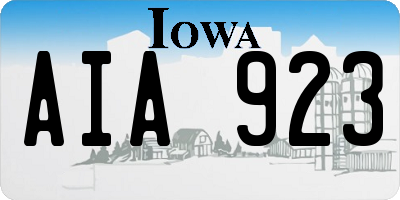 IA license plate AIA923