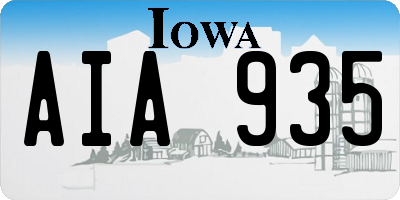 IA license plate AIA935