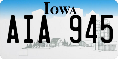 IA license plate AIA945