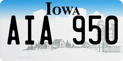 IA license plate AIA950