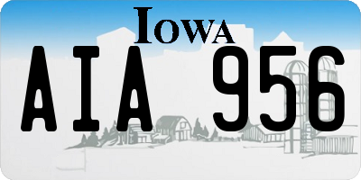 IA license plate AIA956