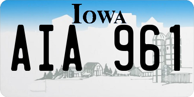 IA license plate AIA961