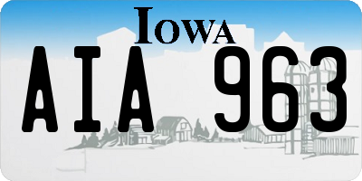 IA license plate AIA963