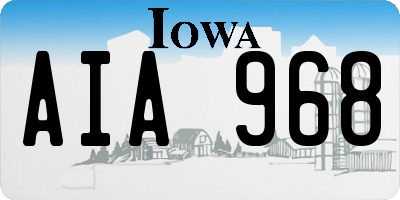 IA license plate AIA968