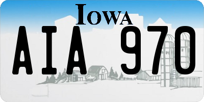 IA license plate AIA970