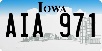 IA license plate AIA971