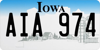 IA license plate AIA974